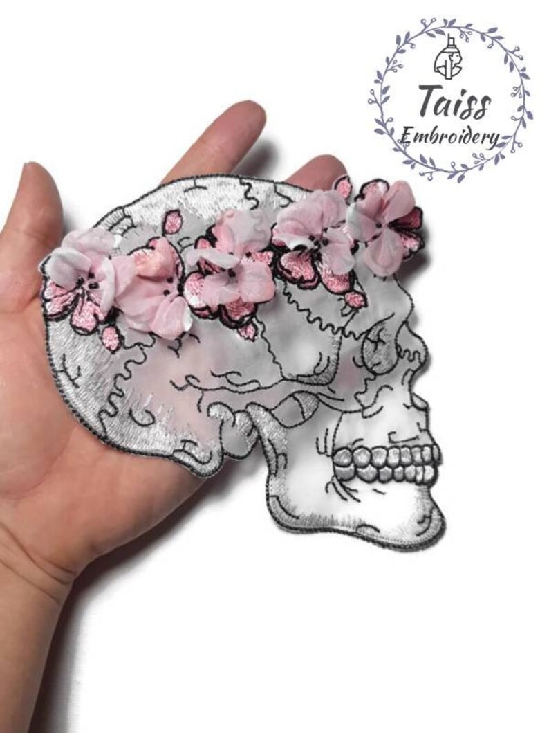 Punk patch Flower patch Large patch 3D effect