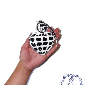 Grenade, Ironing and Sewing Patch, Military Patch