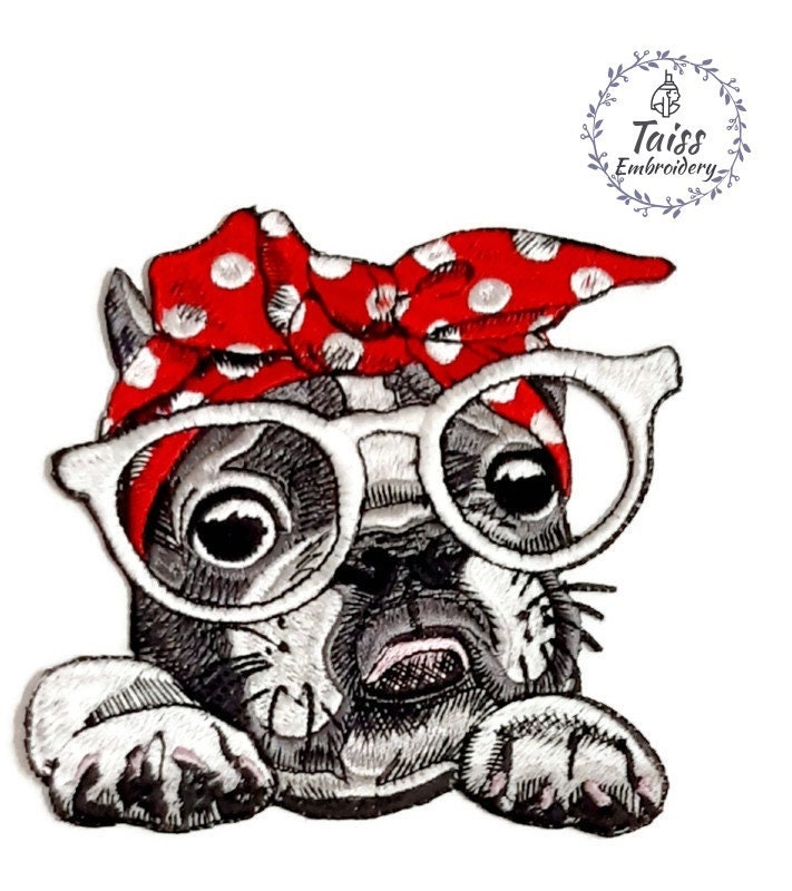 Animal Patches Handmade Iron on patch Dog patch Funny Etsy