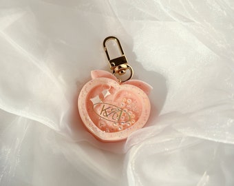 KAI Peaches Inspired Resin Shaker Keychain, Jongin Resin Keychain | resin charm, resin keyring, handmade keychain