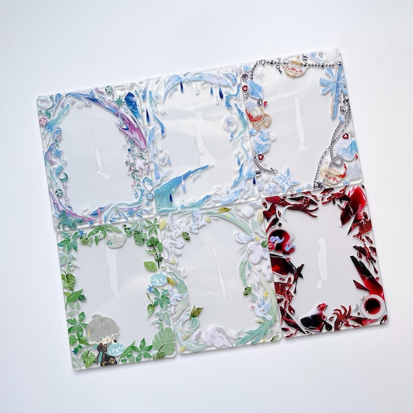 Porta carte decorativo per Genshin Impact, porta fotocard, espositore per carte