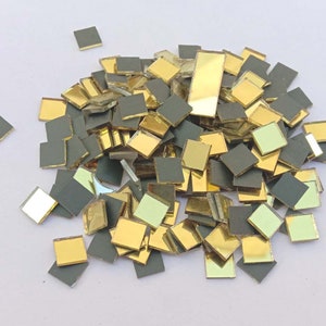 Self Adhesive Gold Glass Mirror Tile Backsplash Brushed Metal