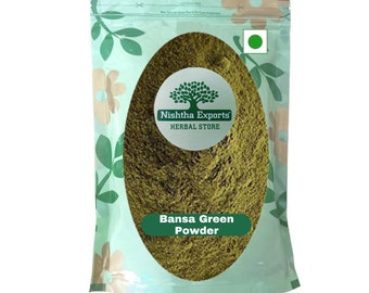 Dried Bansa Green Powder-Adhatoda Vasica-Raw Herbs-Adusha-Adhatoda Vasaka-Jadi Booti-Single Herbs
