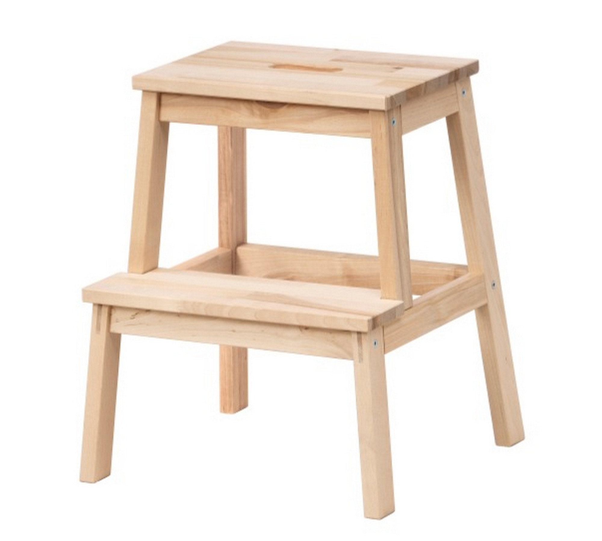 Desk Chair Bekvam Wooden Utility Step Beige Black Ikea Etsy
