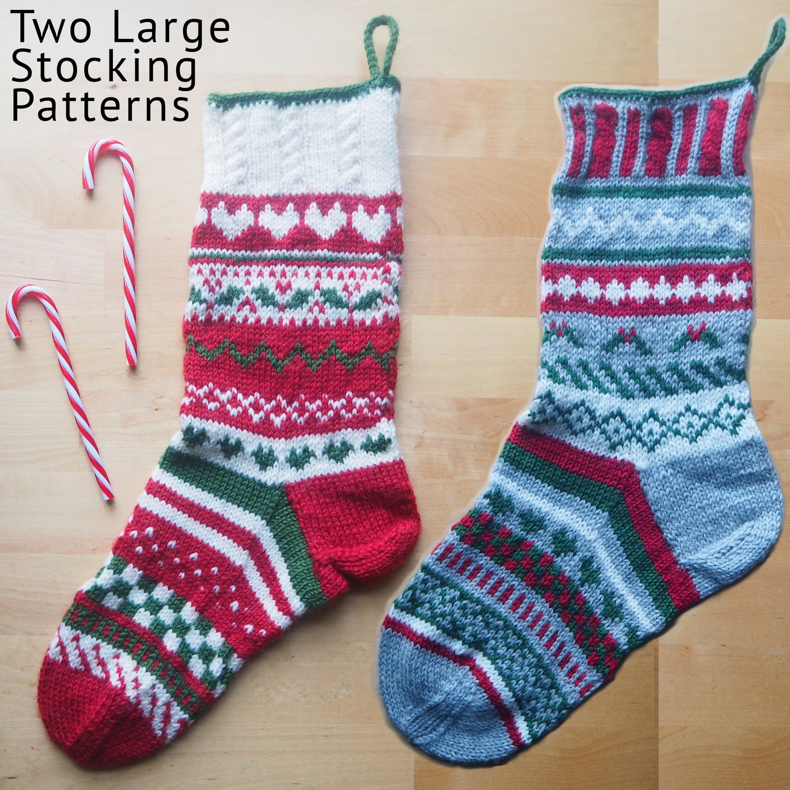 Fair Isle Christmas Stocking Pattern Scandinavian Christmas Etsy UK