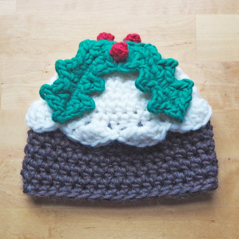Christmas Hat Pattern Crochet Pattern PDF Christmas Pudding Etsy