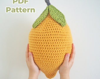Chunky Lemon Cushion Crochet Pattern: DIY Pillow (PDF)