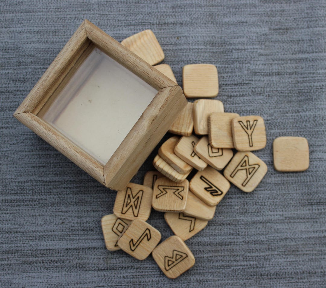 Natural Pine Runes, Handmade Runes, Divination, Pagan Supplies, Wiccan ...