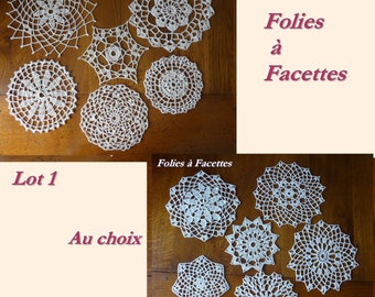 Napperons au crochet en coton écru assortiment napperons au crochet napperon pour attrape-rêves, décoration murale