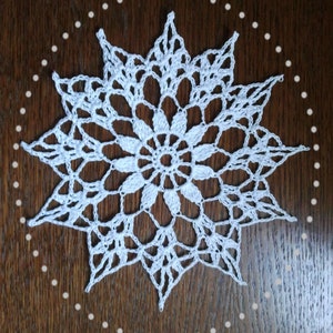 White cotton crochet doilies, doily for dream catcher, decoration 19 Centimetres