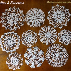 Toalhinhas redondas de crochê, conjunto com 10 toalhinhas, ideais para apanhadores de sonhos e decoração de casamento.