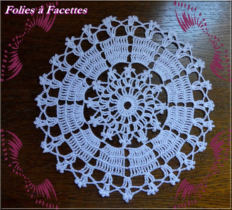 Crochet doily, white cotton lace doily, white doily, dream catchers, decoration image 1