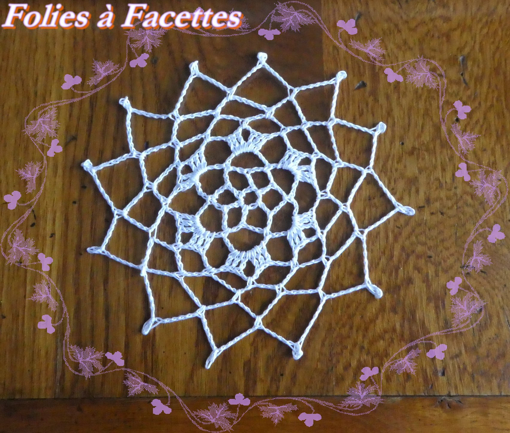 Napperon Au Crochet en Coton Blanc | 16cm