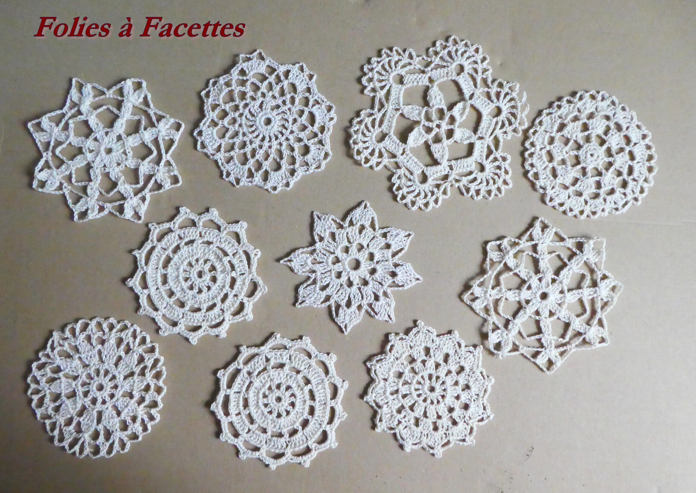 Napperons Fins Au Crochet Par 10, Lot de 10 Napperons Crochet, Napperon Pour Attrape-Rêves, Décorati