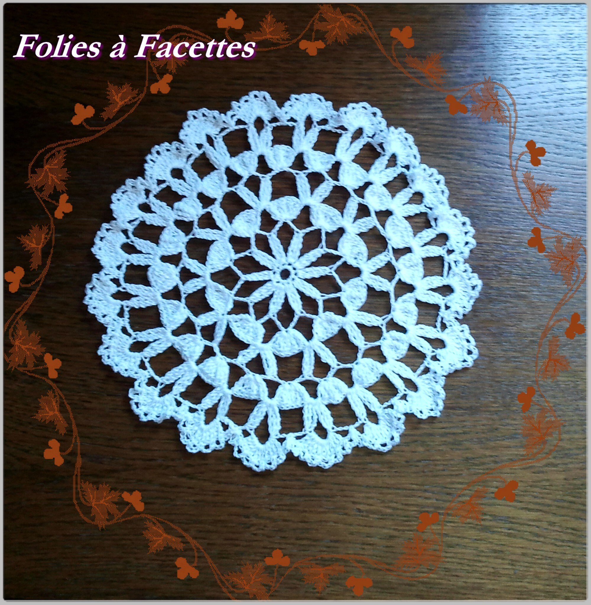 Napperon Rond Au Crochet, Dentelle Fleur Blanche en Coton, Napperon Attrape-Rêves, Décoration