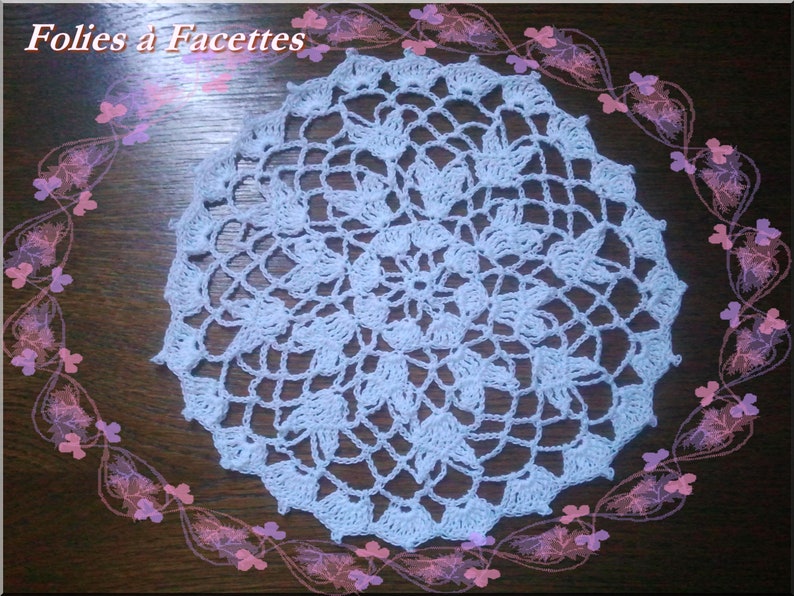 Napperon rond, dessous de verre, napperon au crochet, attrape-rêves, décoration image 3