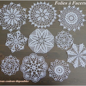 White crochet doilies, assortment of 10 crochet doilies, doily for dreamcatcher, decoration