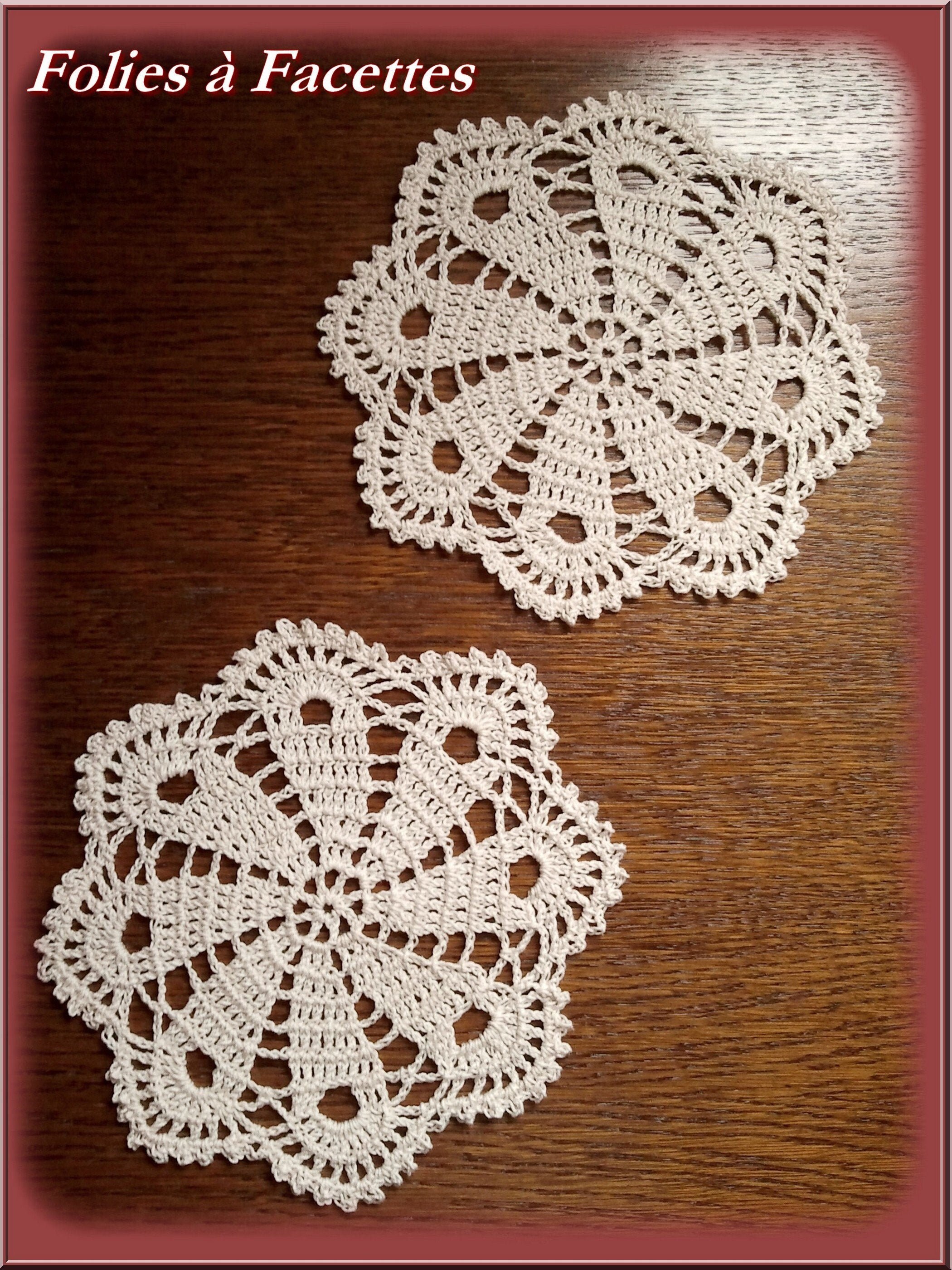 Napperons Ronds Au Crochet, Napperons Beige Dessous de Verre, Décoration, Attrape-Rêves