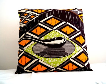 Handmade African Printed Cushion Cover- Decorative Pillow - Couch Pillow - Throw Pillow - Scatter Cushion - Cushion Cover