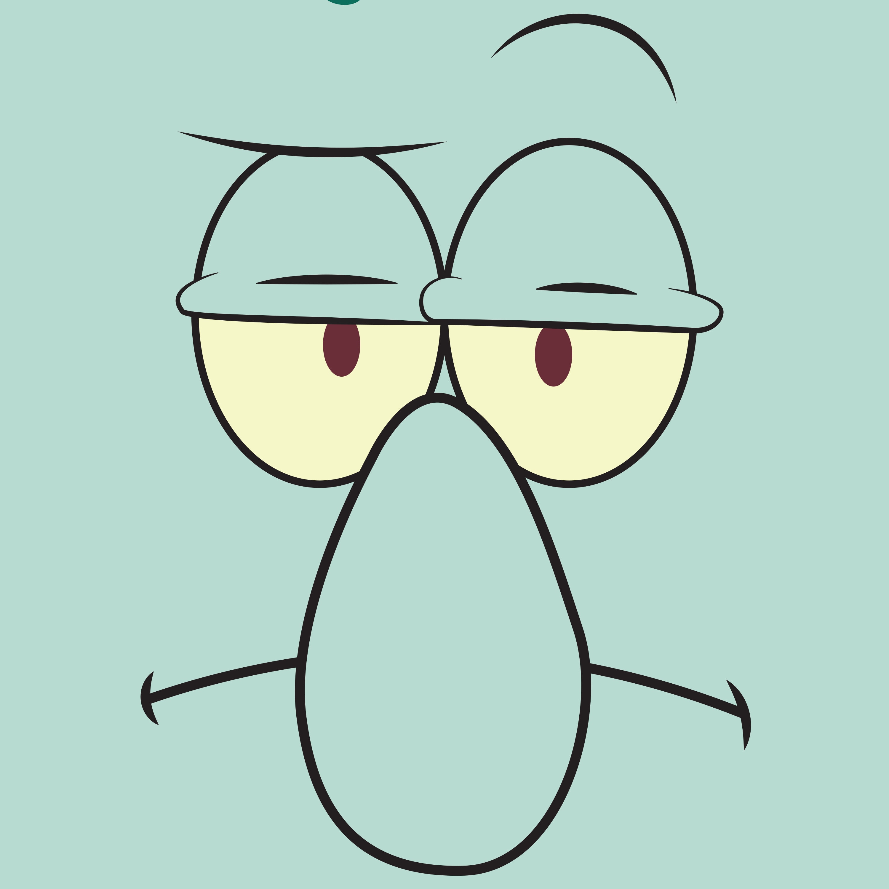 Squidward Face Print Etsy