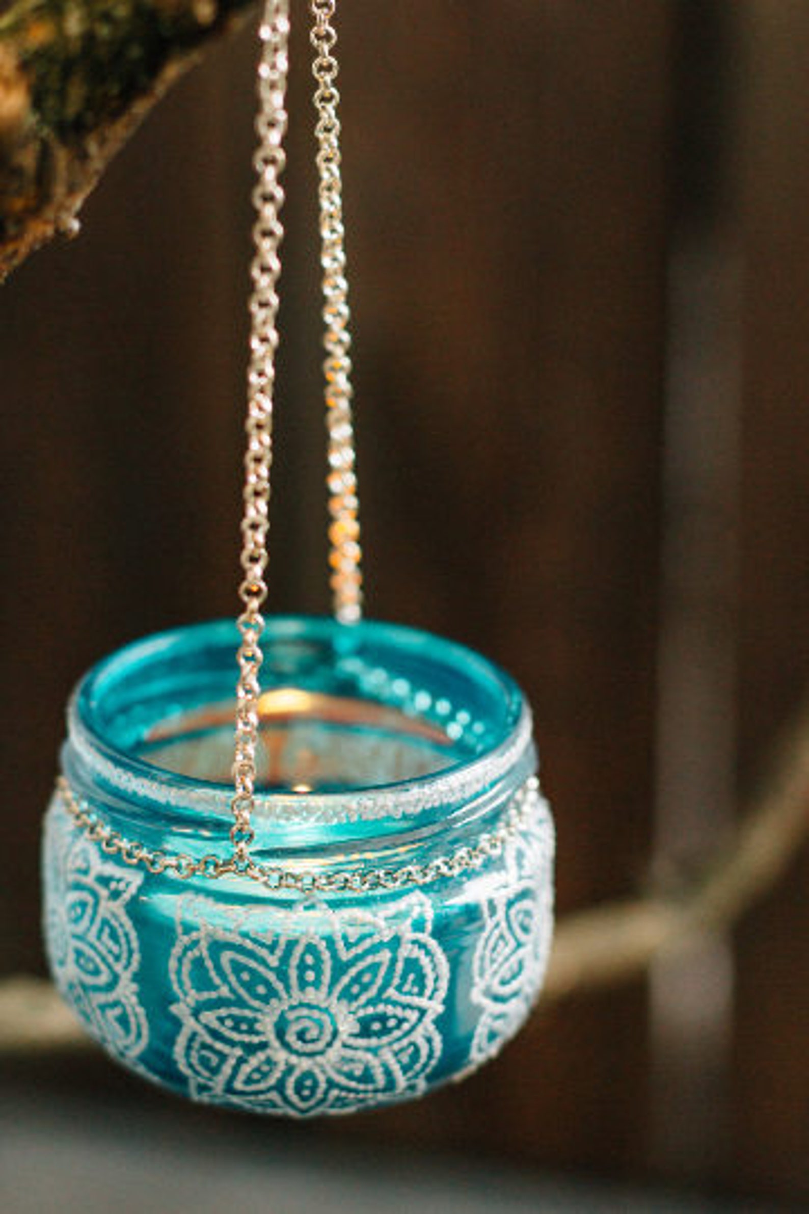 Hanging candle holder tealight candle holder garden lantern Etsy