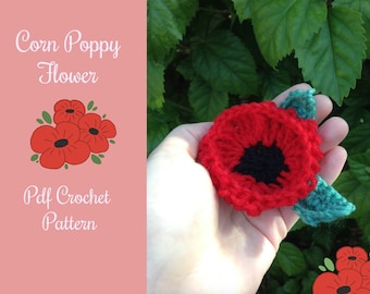 Corn Poppy Crochet Pattern