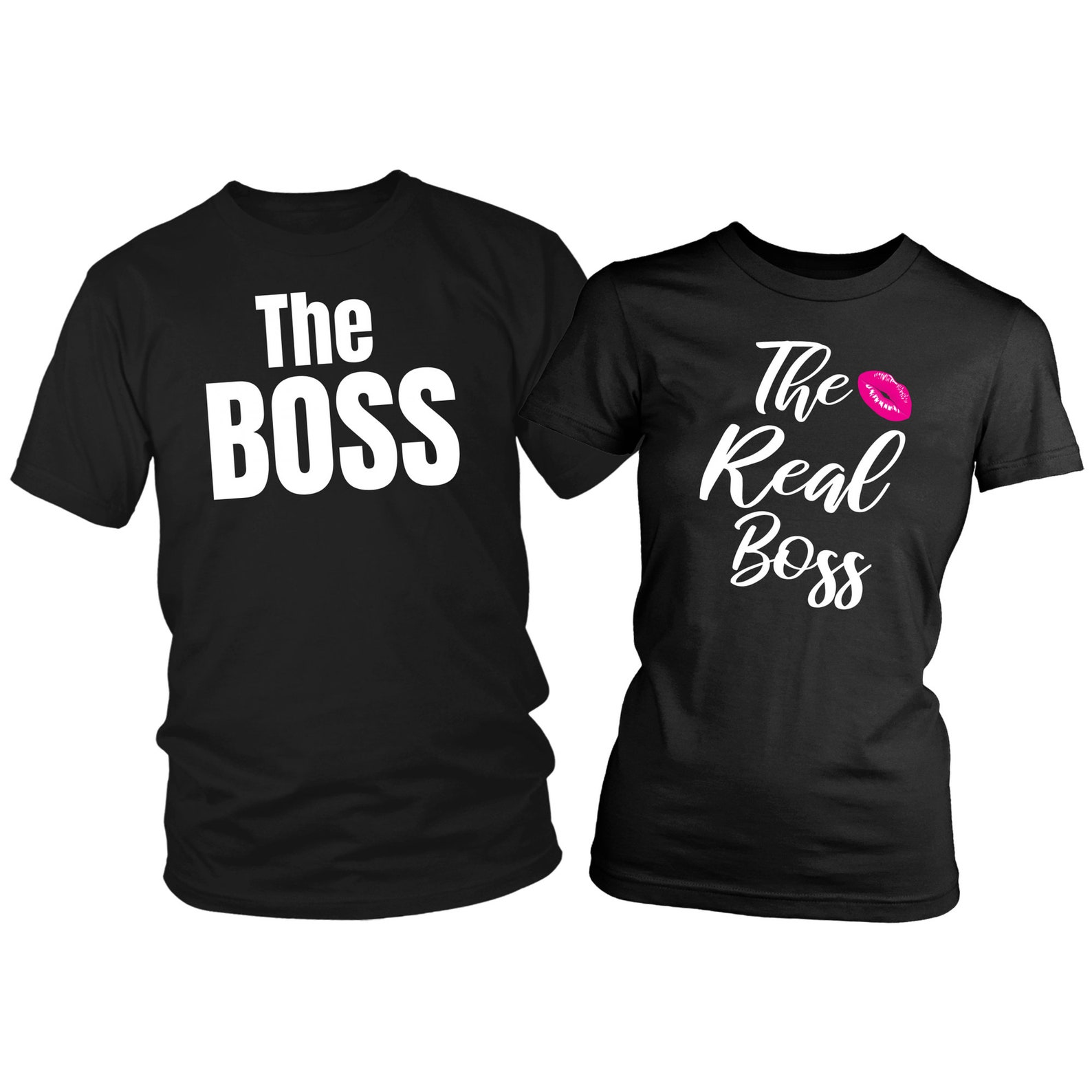The Boss the Real Boss Funny Couple T Shirts Combo Apparel Etsy