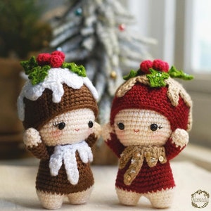 Figgy the Christmas Pudding Amigurumi Crochet Pattern ENG pdf Festive Holiday DIY image 2