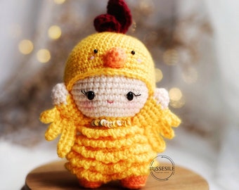 Patrón de crochet amigurumi Chiyo el pollito de primavera [Eng PDF]