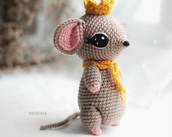 Mouse amigurumi pattern - Cheeze the Rat [Eng PDF] - quirky mouse crochet pattern - mouse/rat amigurumi crochet