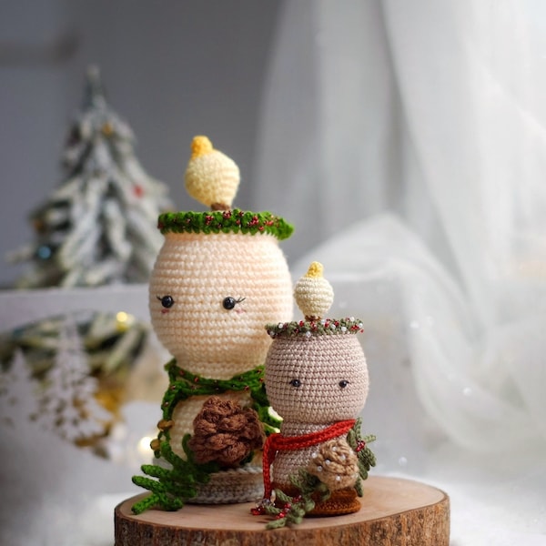 Patrón de crochet amigurumi de vela luminosa [ENG pdf] - DIY navideño acogedor