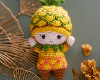 PATTERN: Phineas the pineapple amigurumi crochet English PDF] summer pineapple plush