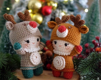 Patrón de crochet: Jinglefrost el reno navideño amigurumi [ESP PDF]