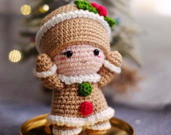 Jolly the Gingerbread Amigurumi Crochet Pattern [ENG pdf] – Festive Holiday DIY