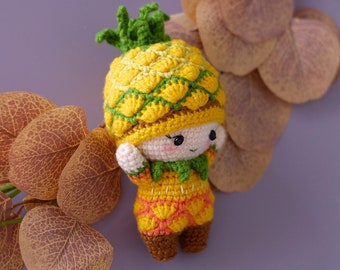 PATTERN: Phineas the pineapple amigurumi crochet English PDF] summer pineapple plush