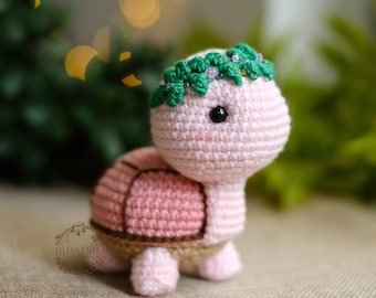 Myrtle the turtle amigurumi pattern [English PDF ] | Crochet turtle plush, Stuffed Animal, Plushie Baby Toy, Easy Tutorial PDF for Beginners