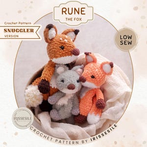 Snuggler Fox Crochet Pattern Rune | Woodland Fox Amigurumi Pattern Tutorial (English PDF)