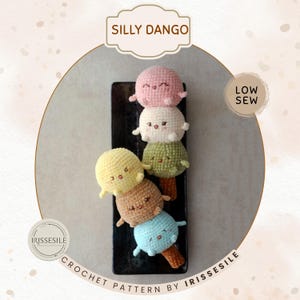 Szydełkowy wzór pluszowy Silly Dango: Niskie szycie amigurumi (ENG pdf)