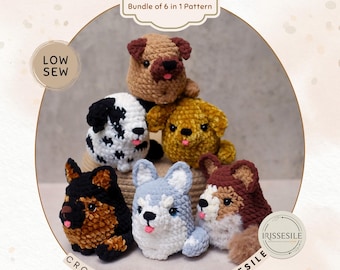 Floofwoof Crochet Pattern: 6 in 1 dog amigurumi tutorial (English PDF)