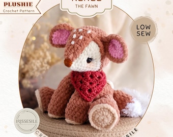 Patrón de ciervo a crochet: Patrón de peluche de Renee la cervatilla (PDF en inglés) / Tutorial de amigurumi de reno