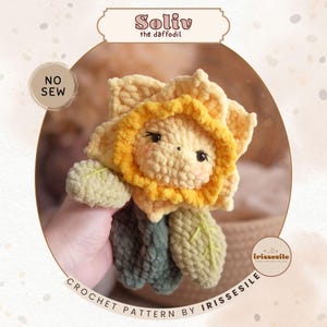 Häkelblumen Muster: Soliv die Narzisse | Everbloom Amigurumi Flowers Puppenanleitung (englisches PDF)
