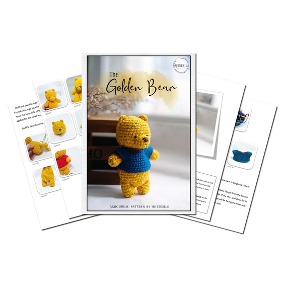 The Golden Bear Amigurumi Pattern eng PDF Crochet Easy Bear