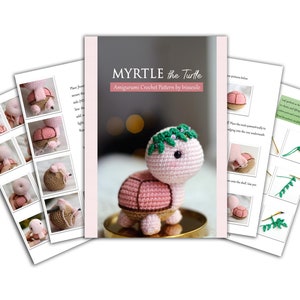 Myrtle the turtle amigurumi pattern English PDF Crochet turtle plush, Stuffed Animal, Plushie Baby Toy, Easy Tutorial PDF for Beginners image 8