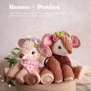 Crochet deer pattern: Renee the Fawn Plush Pattern (English PDF)| reindeer Amigurumi tutorial image 2