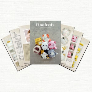 Puede incluir: Un conjunto de patrones de amigurumi de crochet para hacer adorables floofcats. Los patrones se llaman "Floofcats: Un mont&oacute;n de diversi&oacute;n - Patr&oacute;n 7 en 1". Los patrones son de Irissesile.