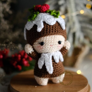 Figgy the Christmas Pudding Amigurumi Crochet Pattern ENG pdf Bricolaje festivo imagen 7