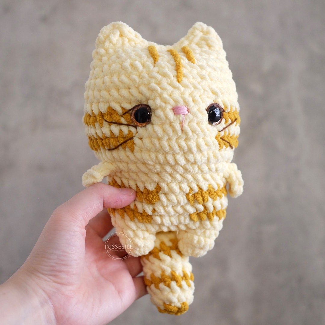 Tabby Pattern Circular Crochet Yellow Tabby Cat Pattern: No Sew Amigurumi (PDF) - Etsy