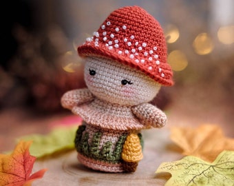Padrão de crochê Pixie com cogumelo: Amigurumi da floresta (PDF)