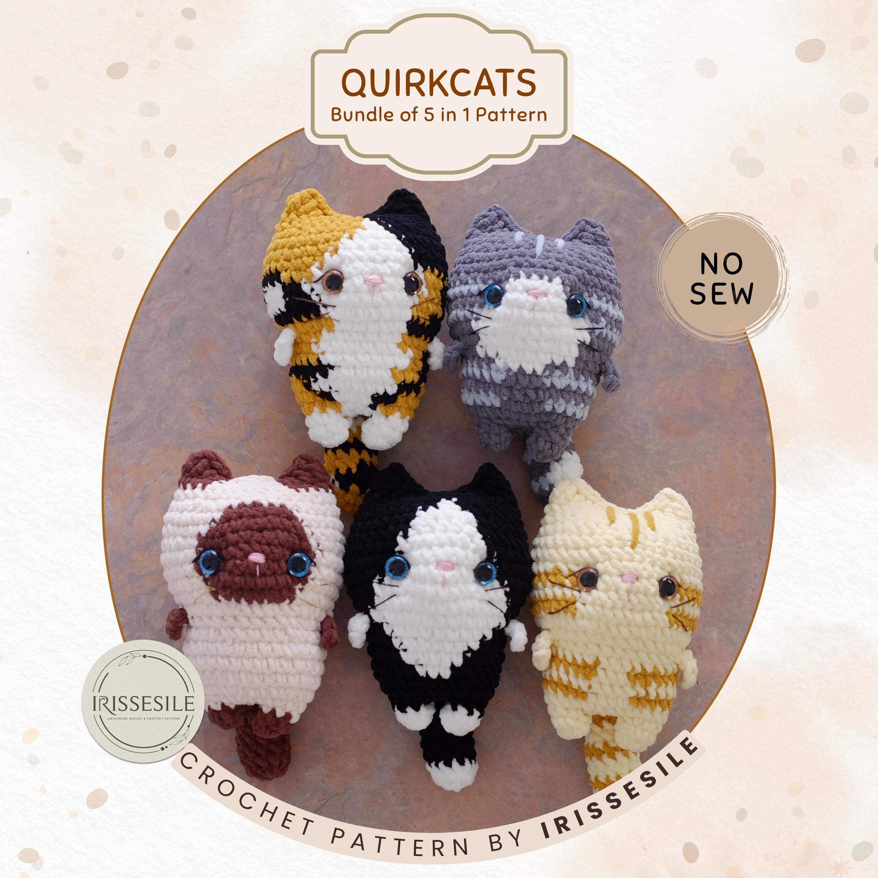 5 in 1 Quirkcats, Cat Crochet Pattern [ENGLISH PDF], Loaf