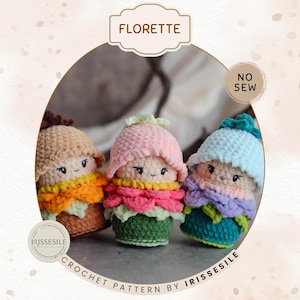 Patrón de crochet para hada de las flores Florette: Hada de las flores amigurumi (PDF en inglés)